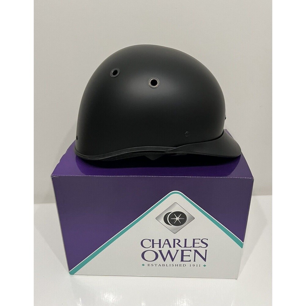 Charles Owen JR8 LTD Riding Helmet -Size 7- (57CM)- Black Painted, NEW